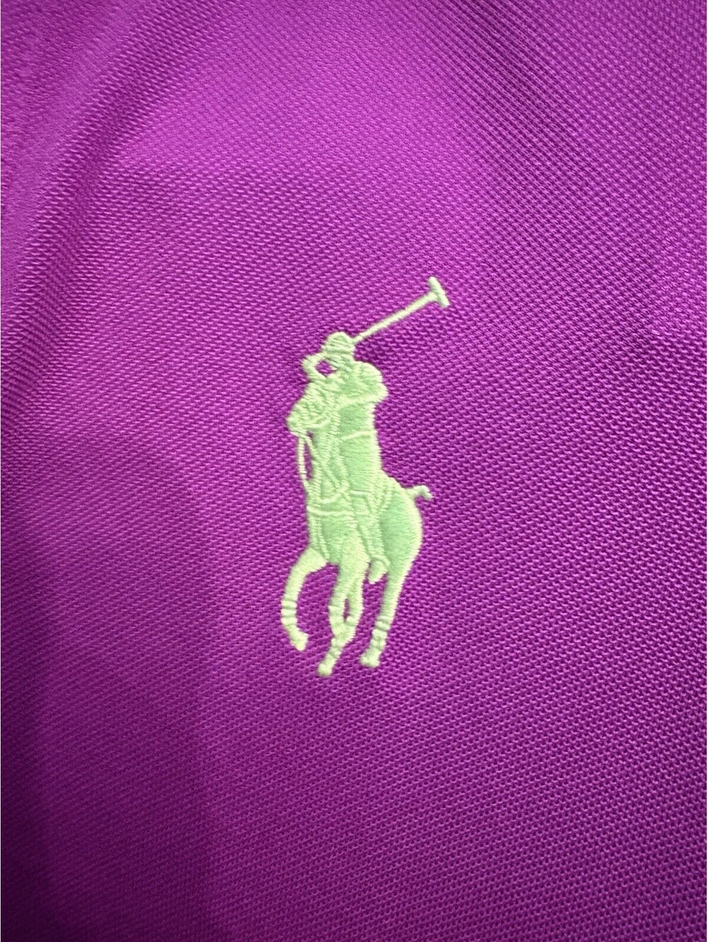 Ralph Lauren Top Small Purple Green Stripe Polo Shirt Preppy Classic Golf NWT - Picture 3 of 7